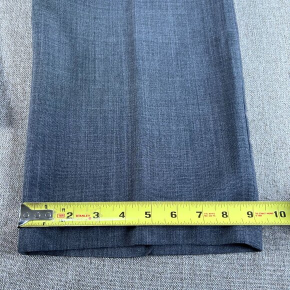 Haggar Pleated Wool Blend Dress Pants Men's 36 x 32 Gray Business Office - Picture 11 of 13